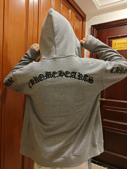 Chrome Hearts Kapuzenjacke mit Reißverschluss