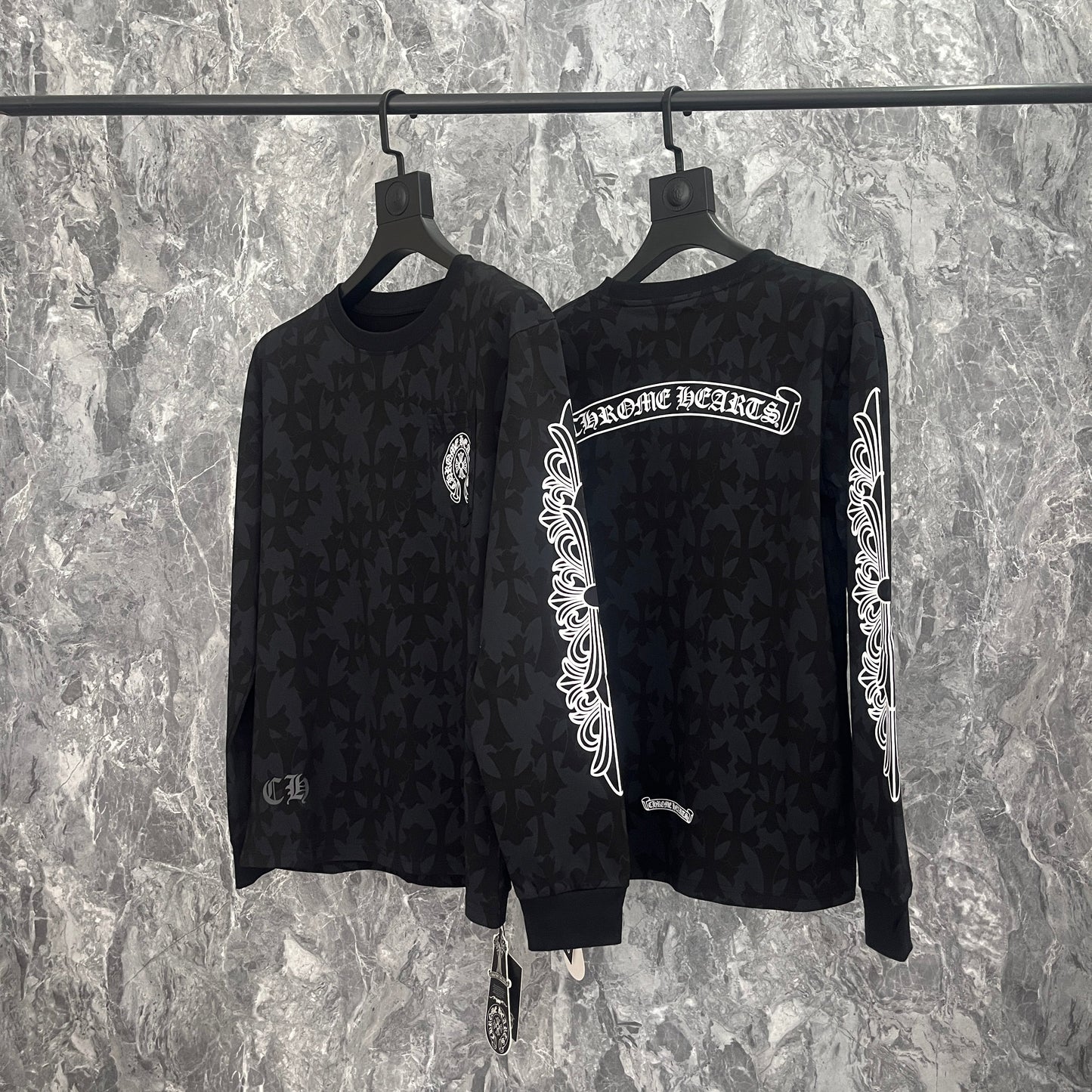 Chrome Hearts Herren Langarm T-Shirt Sweatshirt K9019