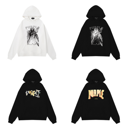 Lila Neuer Kapuzenpullover 990
