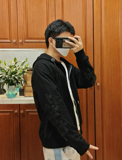 Sweat à capuche zippé Chrome Hearts