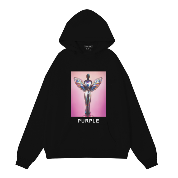 Lila Neuer Hoodie 1980