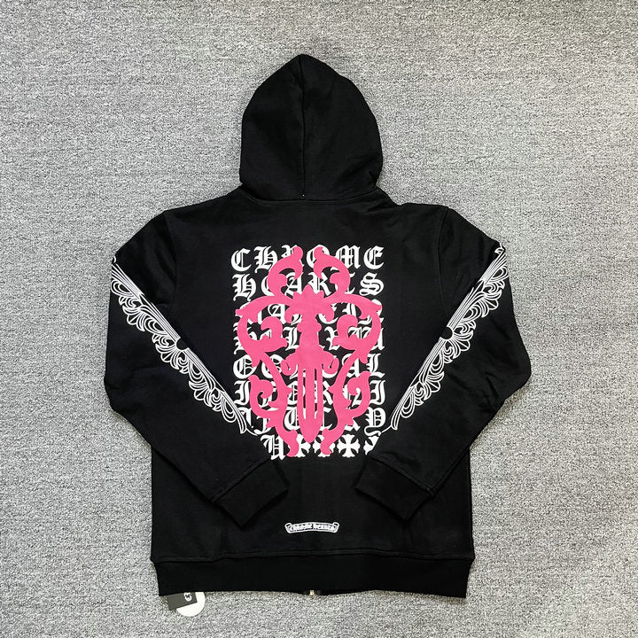 Sweat à capuche zippé Chrome Hearts K5016