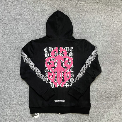 Sweat à capuche zippé Chrome Hearts K5016