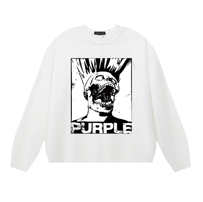 Lila Herren Langarm-T-Shirt Sweatshirt 1144