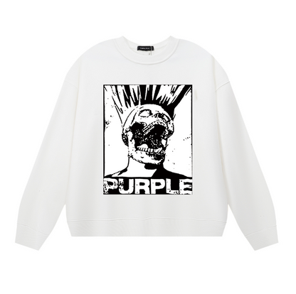 Lila Herren Langarm-T-Shirt Sweatshirt 1144