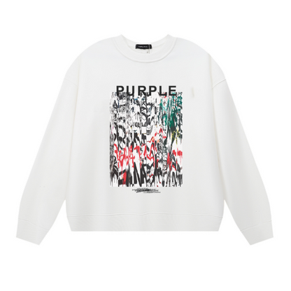 Lila Langarm-T-Shirt Sweatshirt für Herren 1119