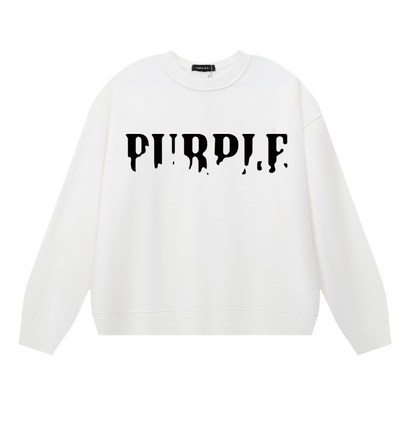 Lila Herren Langarm-T-Shirt Sweatshirt 1142