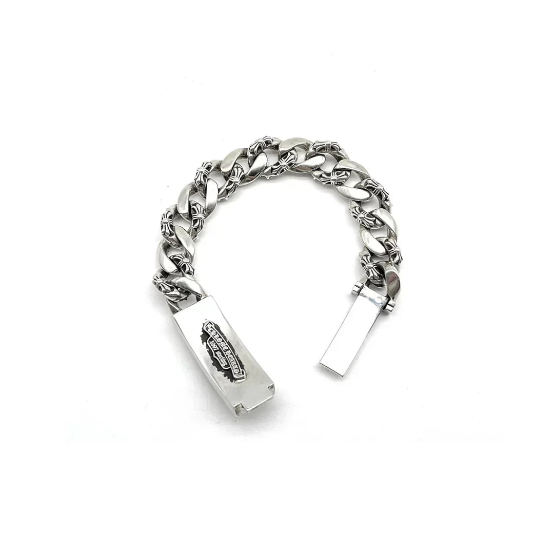 Chrome Hearts Silber Cross Link Cuban Armband