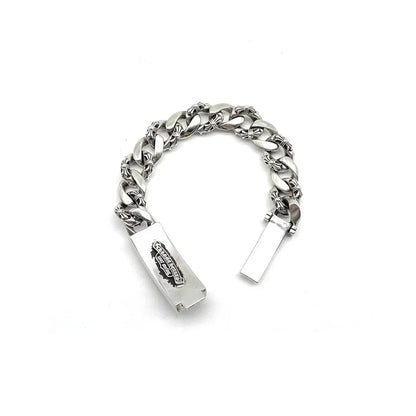 Chrome Hearts Silber Cross Link Cuban Armband