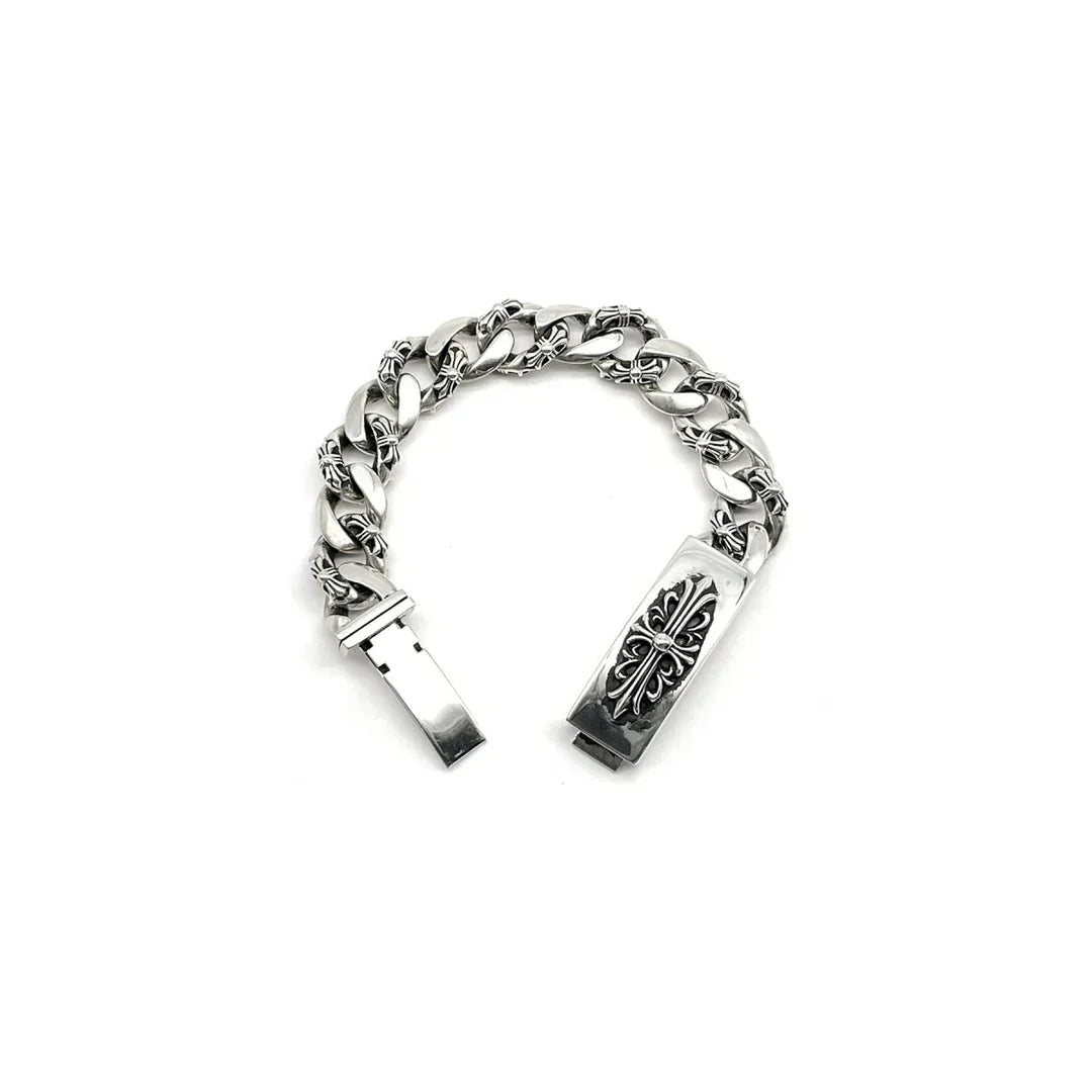 Chrome Hearts Silber Cross Link Cuban Armband
