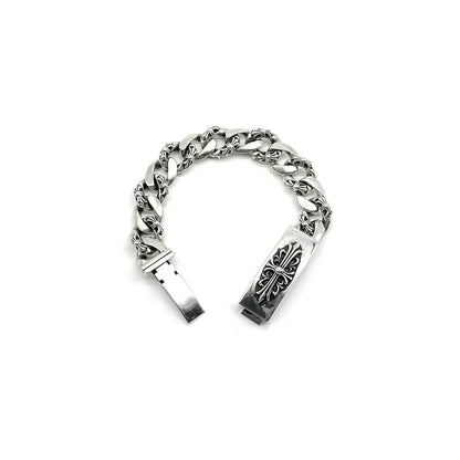 Chrome Hearts Silber Cross Link Cuban Armband