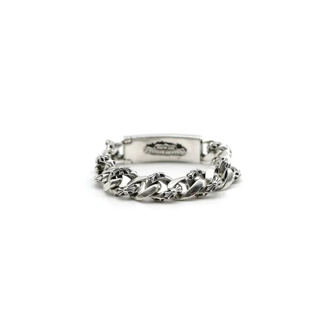 Chrome Hearts Silber Cross Link Cuban Armband