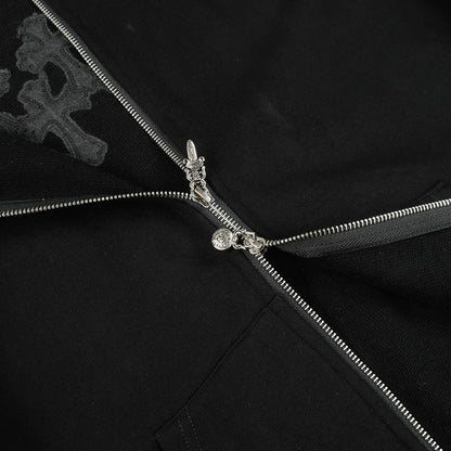 Sweat à capuche zippé Chrome Hearts