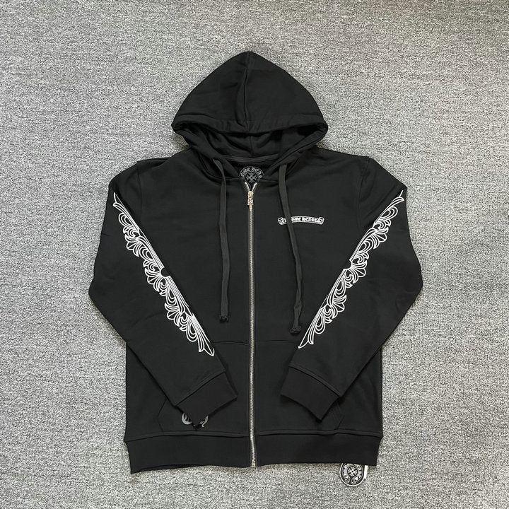 Sweat à capuche zippé Chrome Hearts K5016