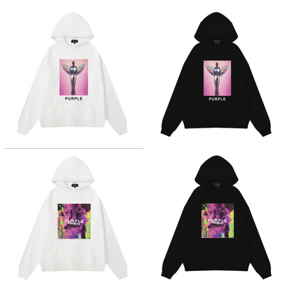Lila Neuer Hoodie 1980