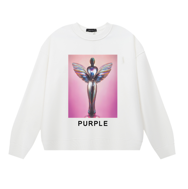 Lila Langarm-T-Shirt Sweatshirt für Herren 1120