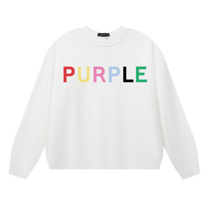 Lila Langarm-T-Shirt Sweatshirt für Herren 1125