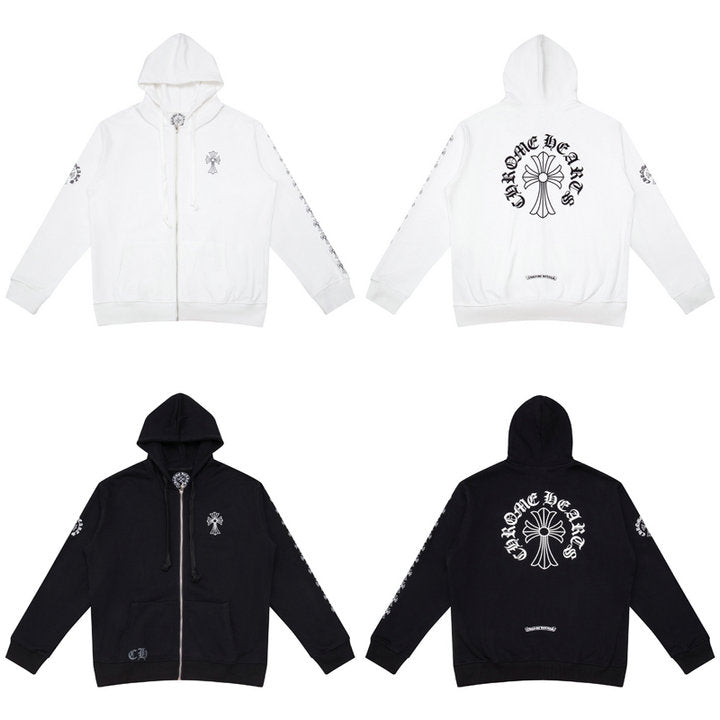 Chrome Hearts Kapuzenpullover mit Reißverschluss K5007