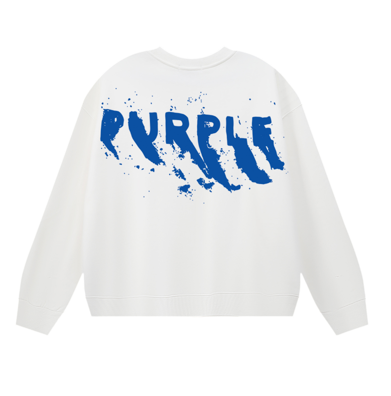 Lila Langarm-T-Shirt Sweatshirt für Herren 1158