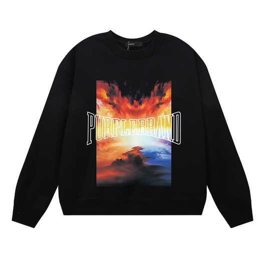 Lila Herren Langarmshirt Sweatshirt 1149