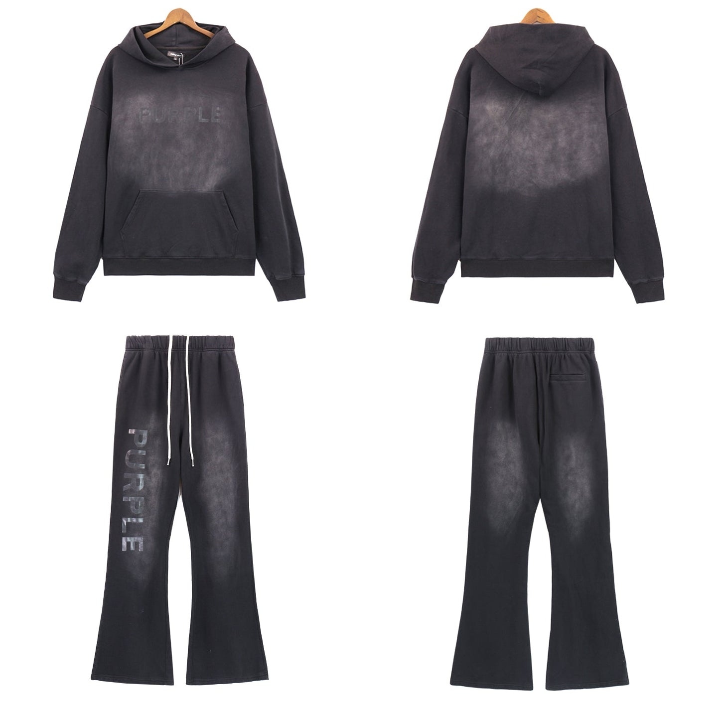 Lila Neuer Hoodie-Anzug 5965
