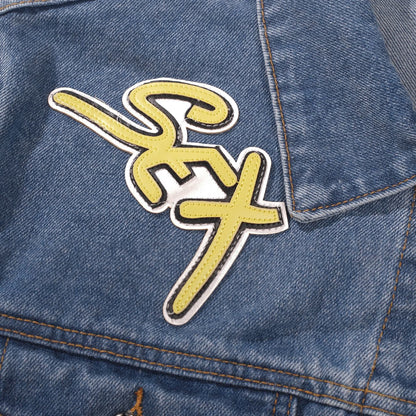 Chrome Hearts Patchwork Jeansjacke – Vintage Blue Gothic Street Jacke 0789