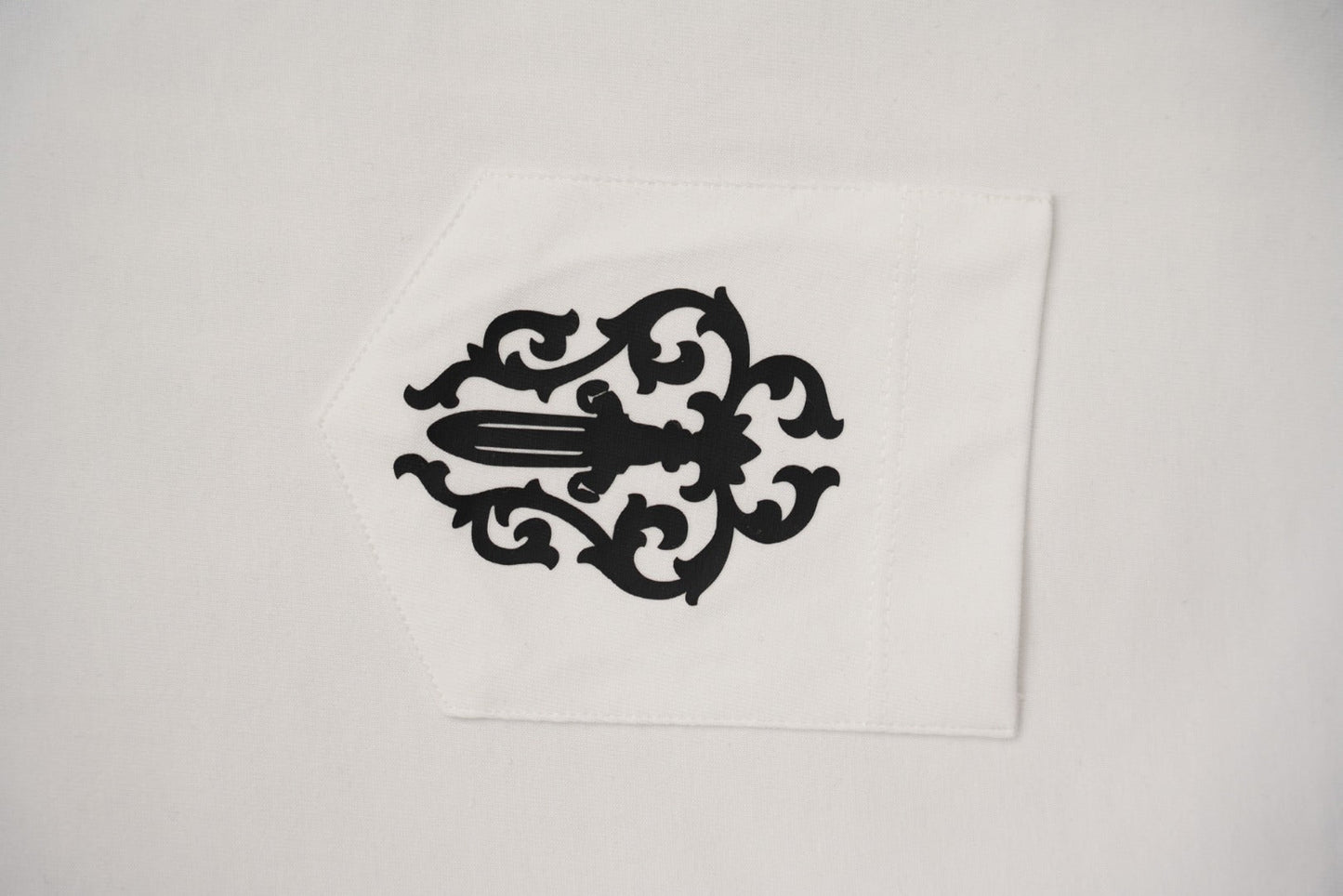 T-shirt côtelé à manches courtes personnalisé Chrome Hearts KT32
