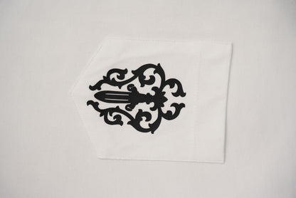 T-shirt côtelé à manches courtes personnalisé Chrome Hearts KT32