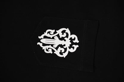 T-shirt côtelé à manches courtes personnalisé Chrome Hearts KT32