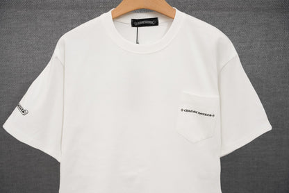 T-shirt à manches courtes côtelé personnalisé Chrome Hearts KT33
