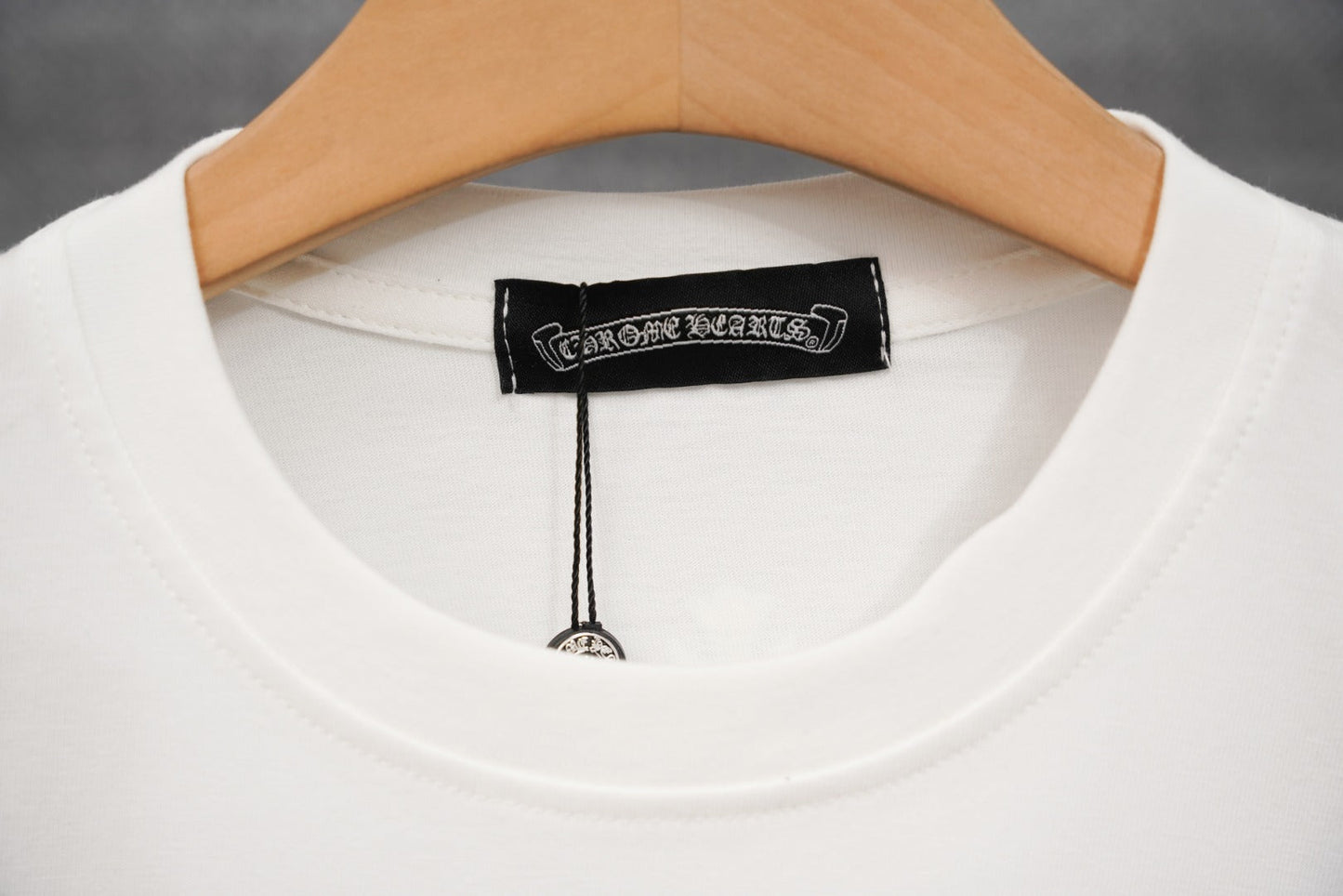 T-shirt à manches courtes côtelé personnalisé Chrome Hearts KT33