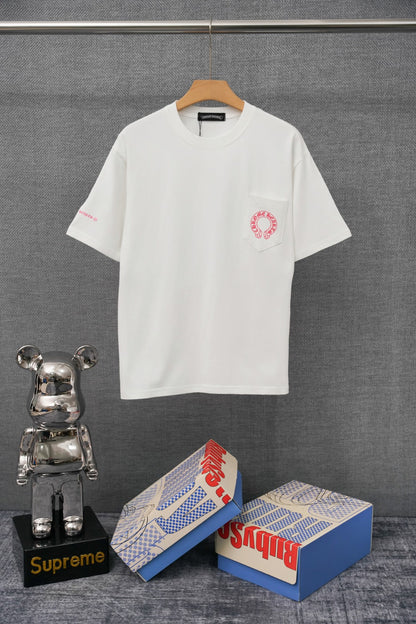 Chrome Hearts T-Shirt mit Sanskrit-Buchstabenprint und kurzen Ärmeln KT36