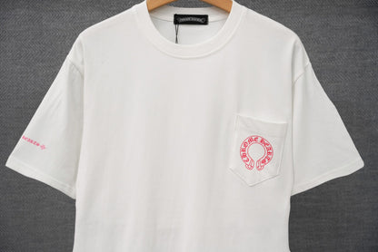 Chrome Hearts T-Shirt mit Sanskrit-Buchstabenprint und kurzen Ärmeln KT36