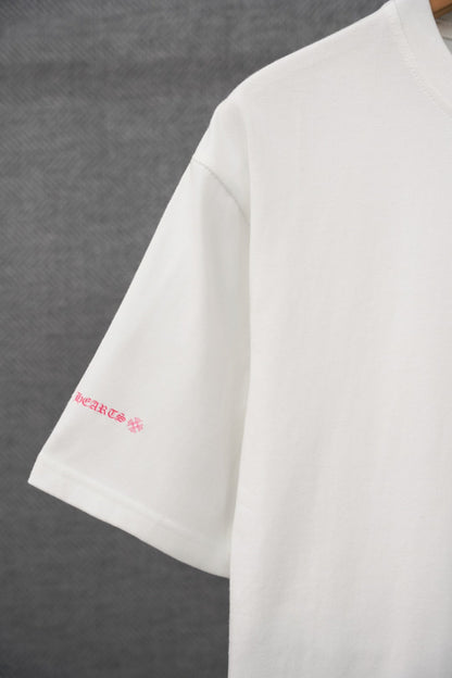 Chrome Hearts T-Shirt mit Sanskrit-Buchstabenprint und kurzen Ärmeln KT36